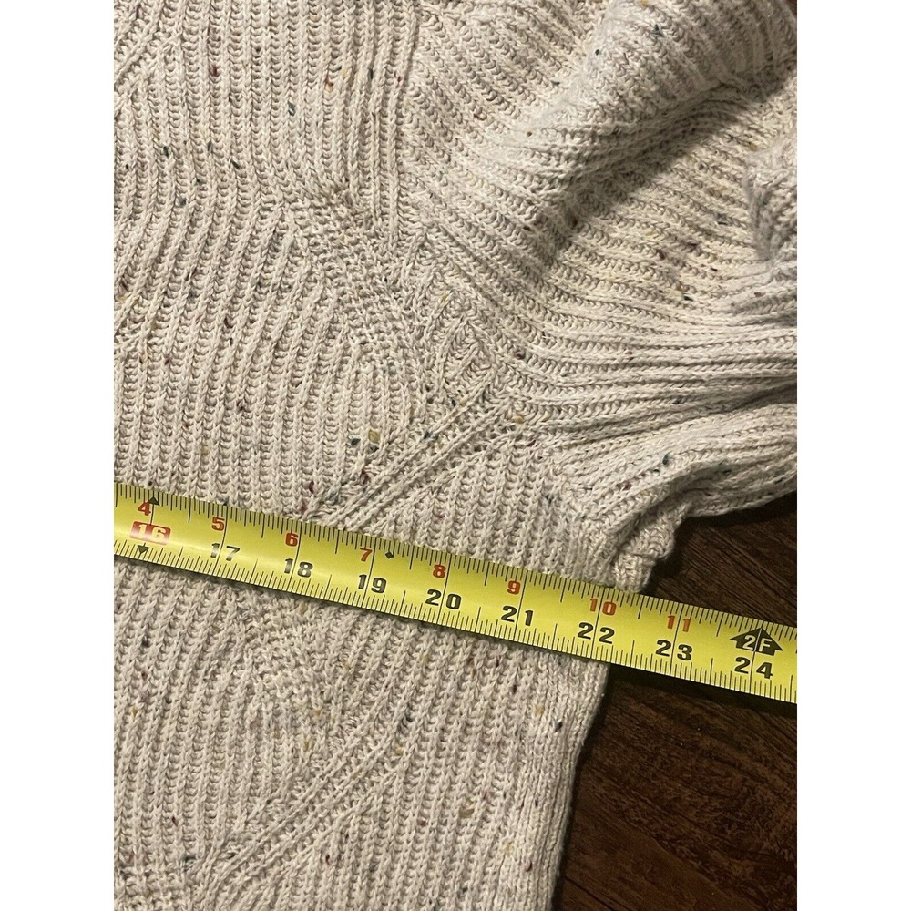 J. Jill Woman's Cream Cotton Blend Ribbed Cabel Knit Pullover Sweater‎ S… - Picture 6 of 7